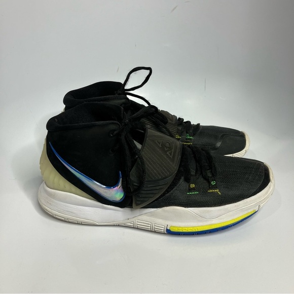 Nike Kyrie 6 sneakers black white iridescent mens size 9.5 athletic activewear - Picture 9 of 13